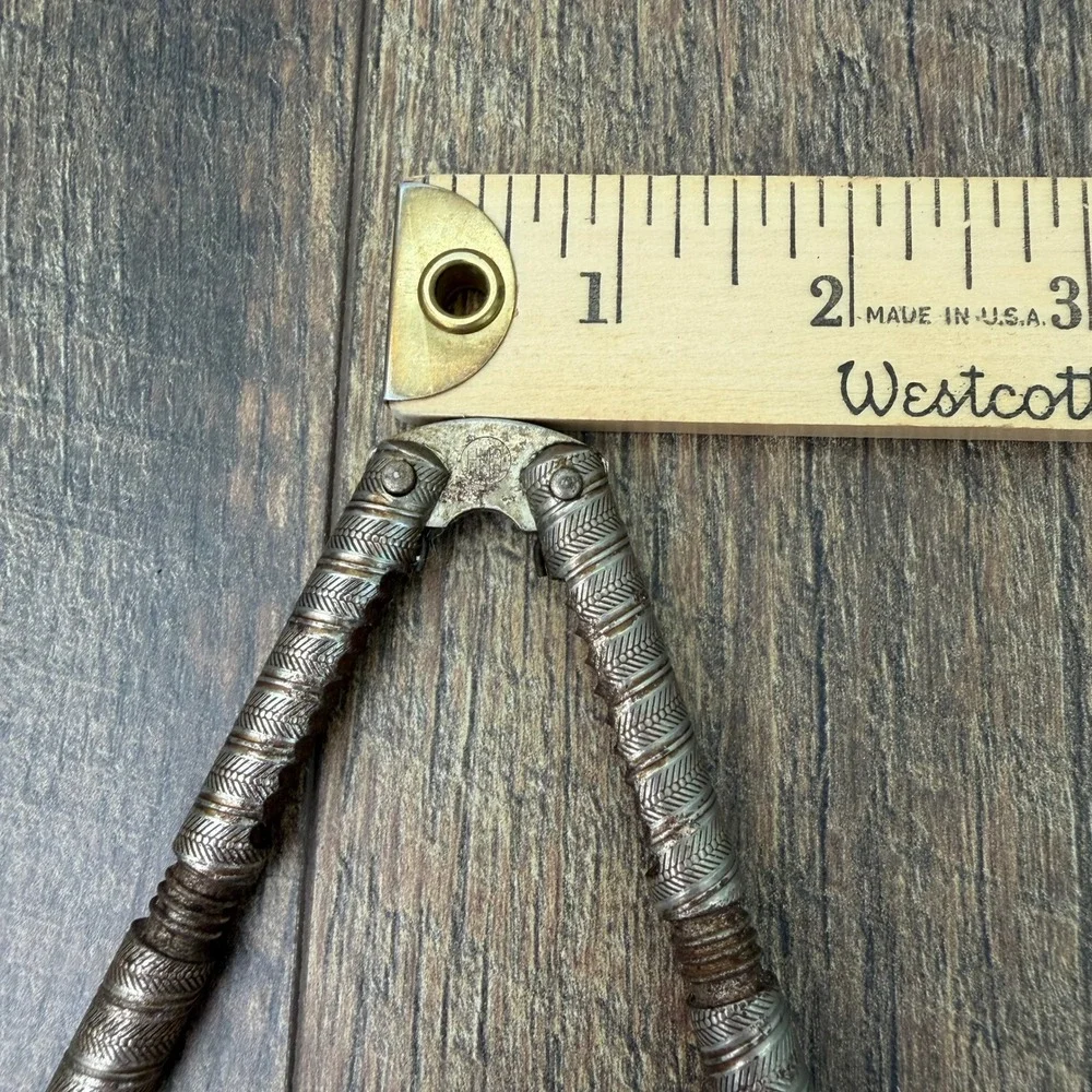 Antique HMCo Nutcracker Pair Embossed Silverplate Rustic‎ Patina Victorian Lot